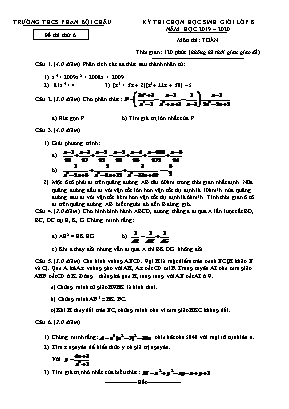 Đề thi thử chọn học sinh giỏi môn Toán Lớp 8 - Đề 6 - Năm học 2019-2020 - Trường THCS Phan Bội Châu (Có đáp án)